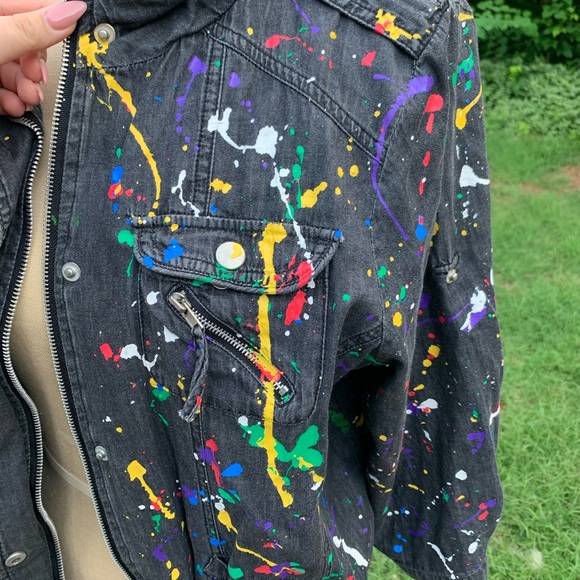 Hand Splatter-Painted Jacket! - Picture 7 of 16